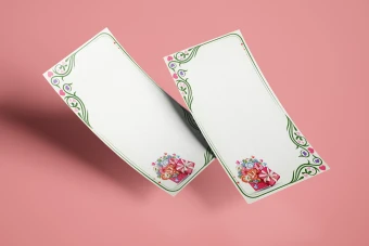 طرح لایه باز کادر گرافیکی برای تبریک مناسب ها و طراحی کارت پستال همراه با تصویر قالب