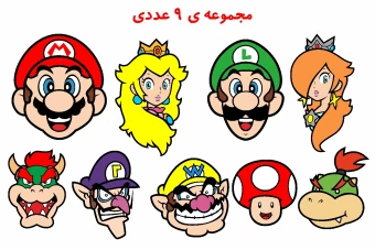 فایل وکتور فایل تصویری شخصیت کارتونی سوپر ماریو