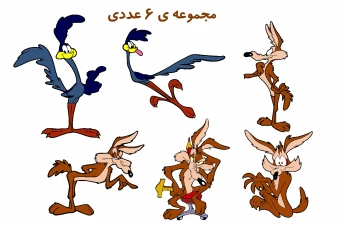 فایل وکتور فایل تصویری شخصیت کارتونی میگ میگ (کویوت و رودرانر)