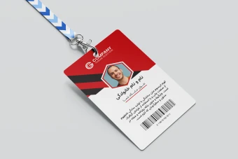 طرح لایه باز کارت شناسایی گردنی