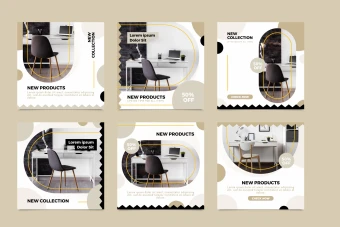 قالب لایه باز ایلوستریتور آماده پست اینستاگرام ویژه معرفی محصول