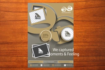 دانلود طرح لایه باز تراکت تبلیغاتی هنری و عکاسی و آتلیه عکاسی  شماره 77