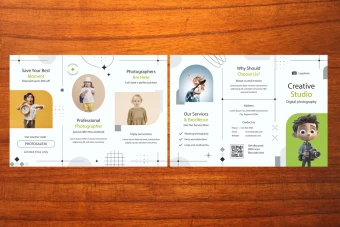 دانلود طرح لایه باز بروشور تبلیغاتی هنری و عکاسی و آتلیه عکاسی  شماره 44