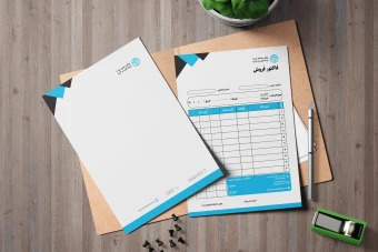 فایل لایه باز ست سربرگ و فاکتور شرکتی و اداری