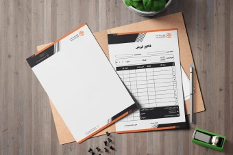 فایل لایه باز ست سربرگ و فاکتور شرکتی و اداری