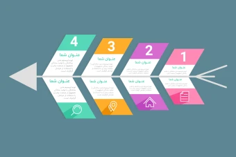 فایل لایه باز اینفوگرافیک همراه با پوشه فونت