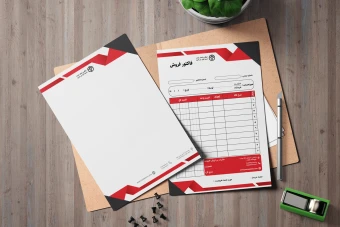 فایل لایه باز ست سربرگ و فاکتور شرکتی و اداری