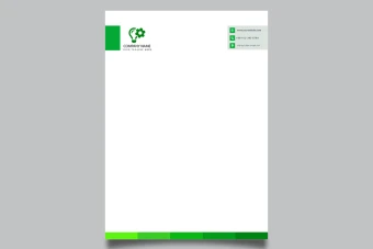 دانلود طرح لایه باز سربرگ اداری، شرکتی و تجاری با تم رنگی سبز