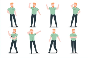 طرح لایه باز کاراکتر انسان