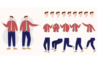 طرح لایه باز کاراکتر انسان