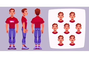 طرح لایه باز کاراکتر انسان