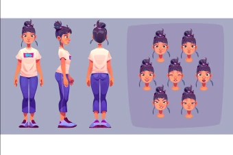 طرح لایه باز کاراکتر انسان