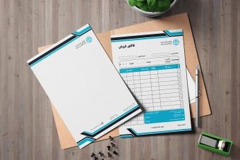 فایل لایه باز ست سربرگ و فاکتور شرکتی و اداری