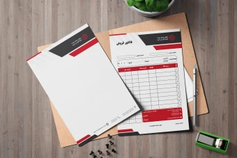 فایل لایه باز ست سربرگ و فاکتور شرکتی و اداری