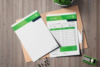 فایل لایه باز ست سربرگ و فاکتور شرکتی و اداری