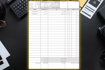 فرم تنخواه گردان فرمول نویسی شده اکسل (تنظیم شده برای چاپ A4)