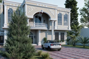 صحنه آماده ویلا برای اسکچاپ