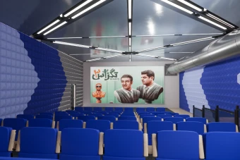 مدل سه بعدی صحنه آماده سینما برای اسکچاپ