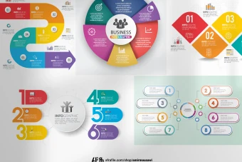 پک وکتور اینفوگرافیک (5 عدد)