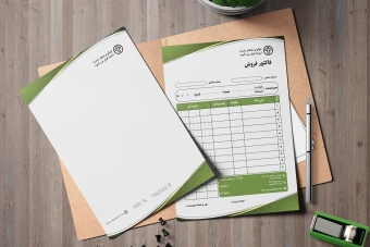 فایل لایه باز ست سربرگ و فاکتور شرکتی و اداری