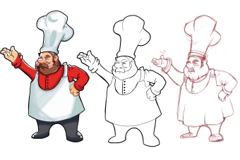 دانلود طرح لایه باز کاراکتر سرآشپز