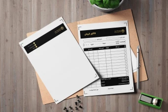 فایل لایه باز ست سربرگ و فاکتور شرکتی و اداری