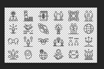 مجموعه وکتور های لایه باز کسب و کار و تجارت