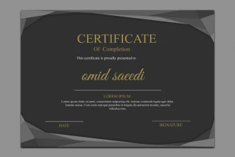 قالب آماده گواهینامه پایان دوره یا certificate کد 3016