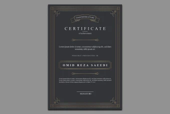 قالب آماده گواهینامه پایان دوره یا certificate کد 3018