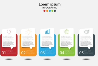 طرح لایه باز اینفوگرافیک شیک