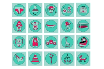 دانلود کاور هایلایت استوری اینستاگرام سیسمونی فروشی به رنگ سرخابی و سبزآبی