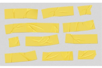 مجموعه طرح لایه باز نوار چسب زرد