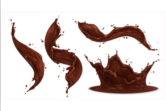 طرح لایه باز پاشش قهوه و شکلات مایع