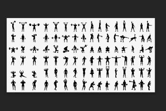 مجموعه وکتورهای لایه باز بدنسازی