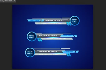 طرح لایه باز زیرنویس خبری پرمیوم