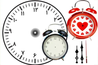 ساعت آموزش کلاس اول و دوم اعداد فارسی و انگلیسی 6برگ با رنگهای سفید، سبز و آبی