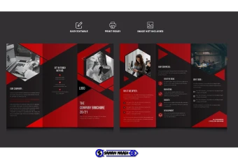 طرح لایه باز بروشور سه لتی تبلیغاتی برای تمام مشاغل و خدمات