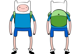 کاراکتر کارتونی finn از Adventure Times(استخوان بندی شده)