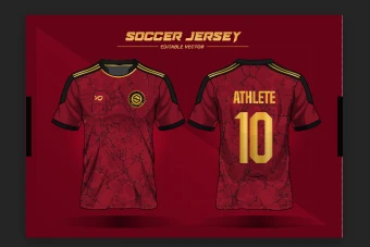 طرح لایه باز لباس تیم فوتبال با رنگ قرمز