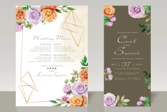 وکتور کارت پستال، کارت عروسی و کارت دعوت لایه باز