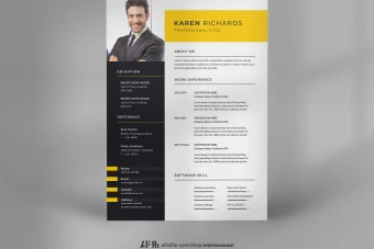 دانلود فایل لایه باز رزومه 1