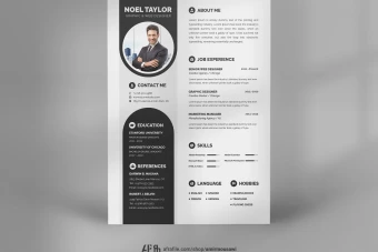 دانلود فایل لایه باز رزومه 2