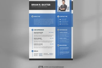 دانلود فایل لایه باز رزومه 4