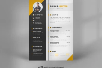 دانلود فایل لایه باز رزومه 5