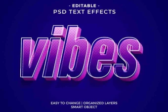 افکت متن بنفش