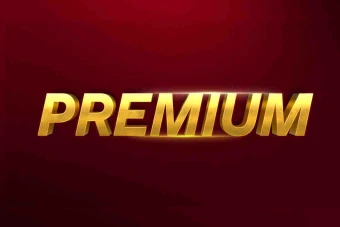 افکت متن طلای با بکگراند قرمز