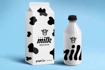 موکاپ پاکت شیر