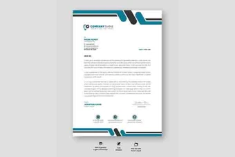 سربرگ شرکت سبز و سفید