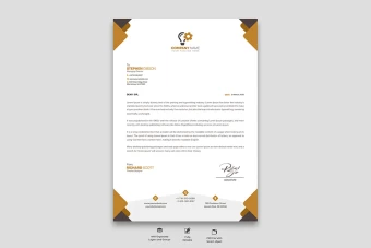 سربرگ شرکت قهوه‌ای و مشکی