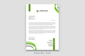 سربرگ سبز و سفید با فرمت فتوشاپ